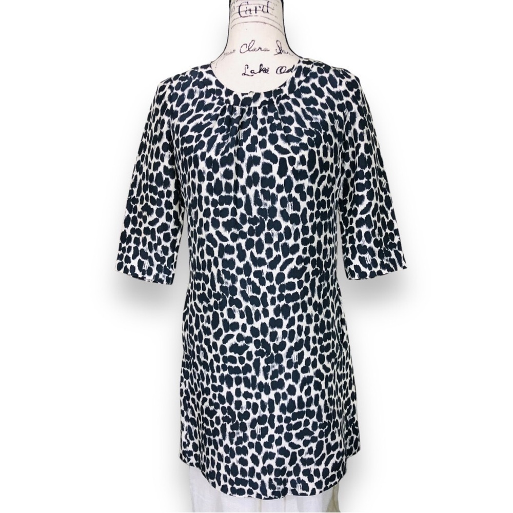 Kate Spade New York Silk Shift Dress Leopard Print